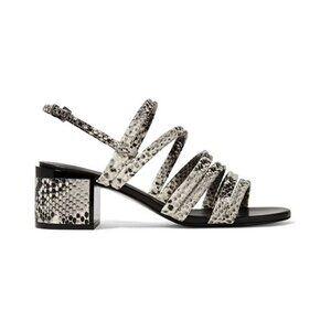 Robert Clergerie Eolia Snake-Effect Leather Sandals EU 39/ US 8.5